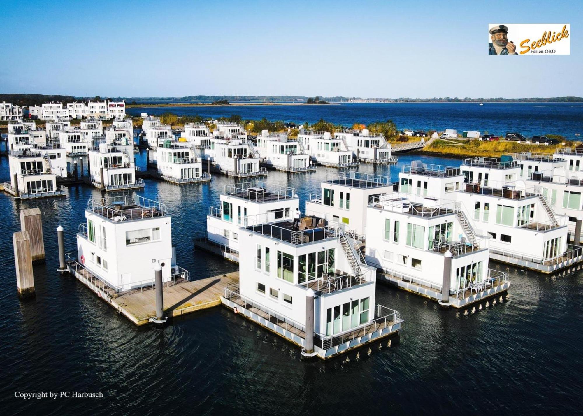 Schwimmendes Ferienhaus Antares One By Seeblick Ferien Oro, Rundum Wasser, Sauna Olpenitz Ngoại thất bức ảnh
