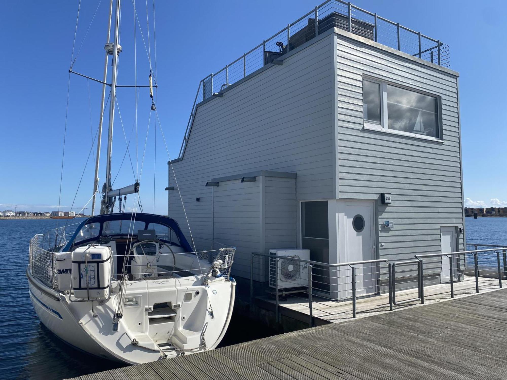 Schwimmendes Ferienhaus Antares One By Seeblick Ferien Oro, Rundum Wasser, Sauna Olpenitz Ngoại thất bức ảnh