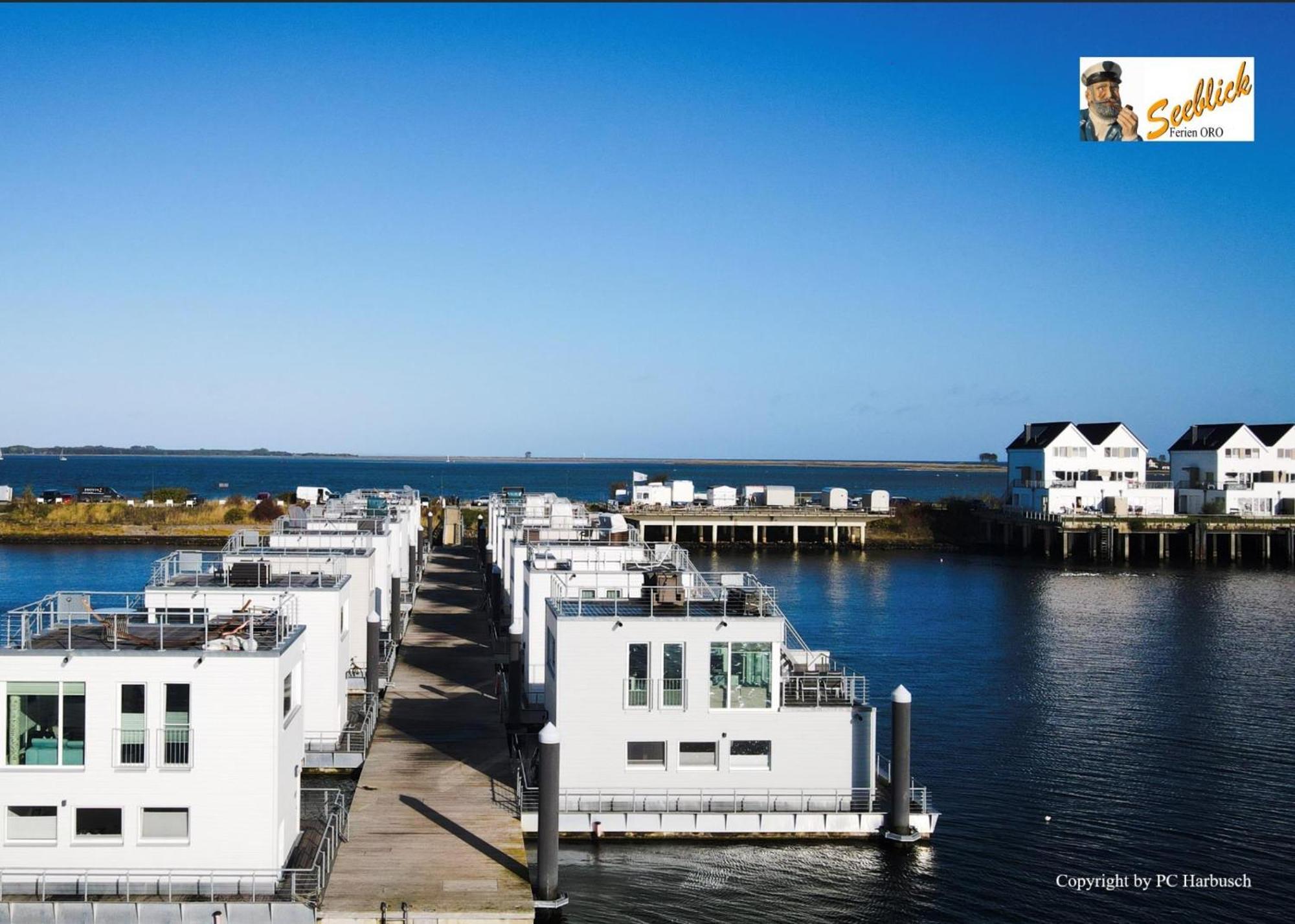 Schwimmendes Ferienhaus Antares One By Seeblick Ferien Oro, Rundum Wasser, Sauna Olpenitz Ngoại thất bức ảnh
